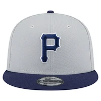 Men's New Era Gray/Navy Pittsburgh Pirates 2-Tone Color Pack 9FIFTY Snapback Hat