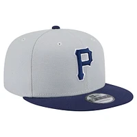 Men's New Era Gray/Navy Pittsburgh Pirates 2-Tone Color Pack 9FIFTY Snapback Hat