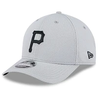 Men's New Era Gray Pittsburgh Pirates 2025 MLB Clubhouse 9FORTY M-Crown Adjustable Hat