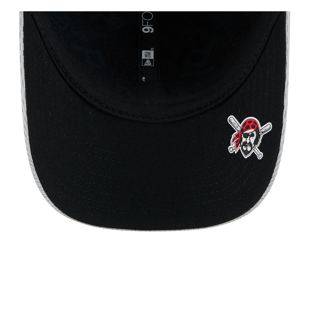 Men's New Era Gray Pittsburgh Pirates 2025 MLB Clubhouse 9FORTY M-Crown Adjustable Hat
