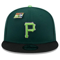 Men's New Era Green/Black Pittsburgh Pirates Sour Apple Big League Chew Flavor Pack 9FIFTY Snapback Hat