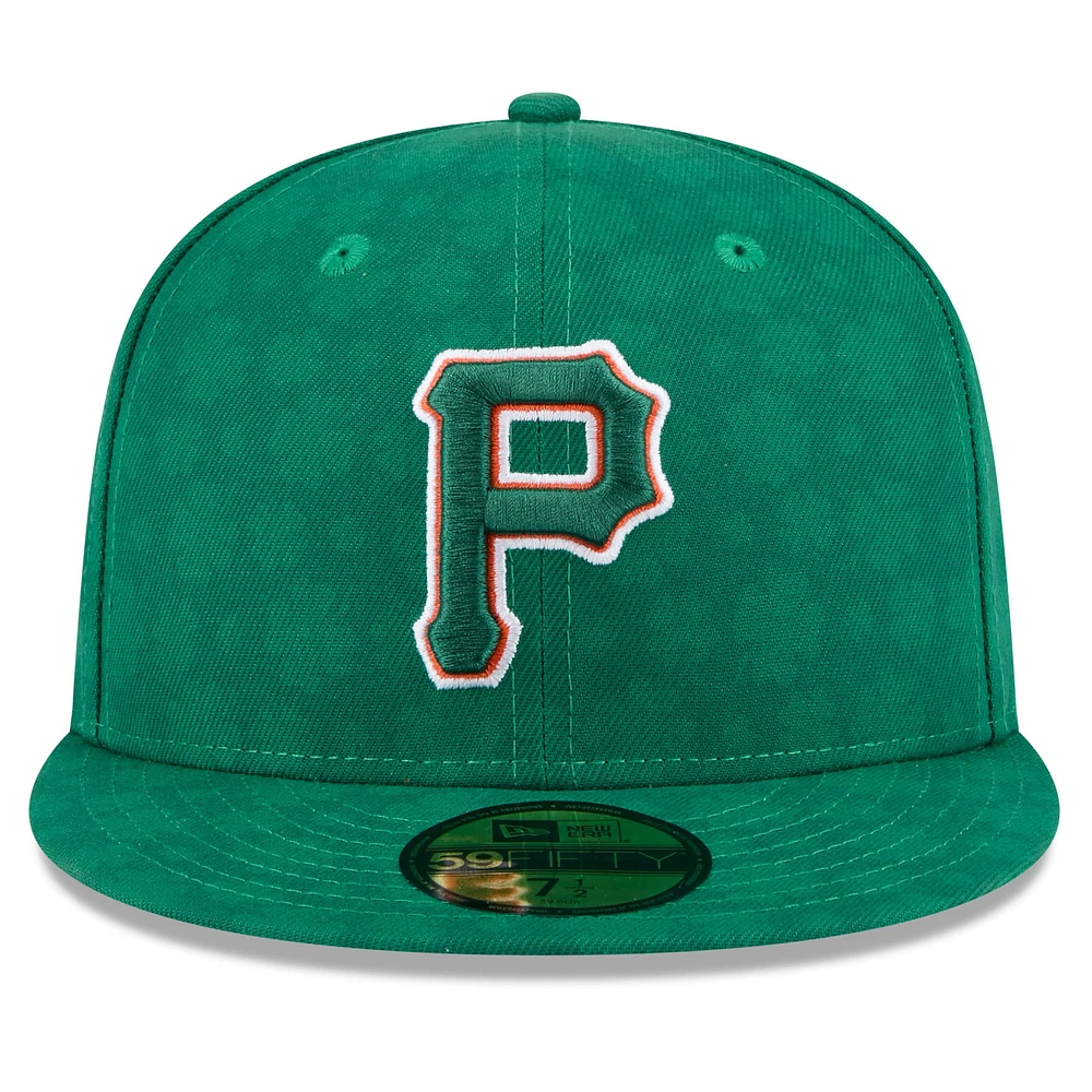 Men's New Era Kelly Green Pittsburgh Pirates St. Patrick's Day 59FIFTY Fitted Hat