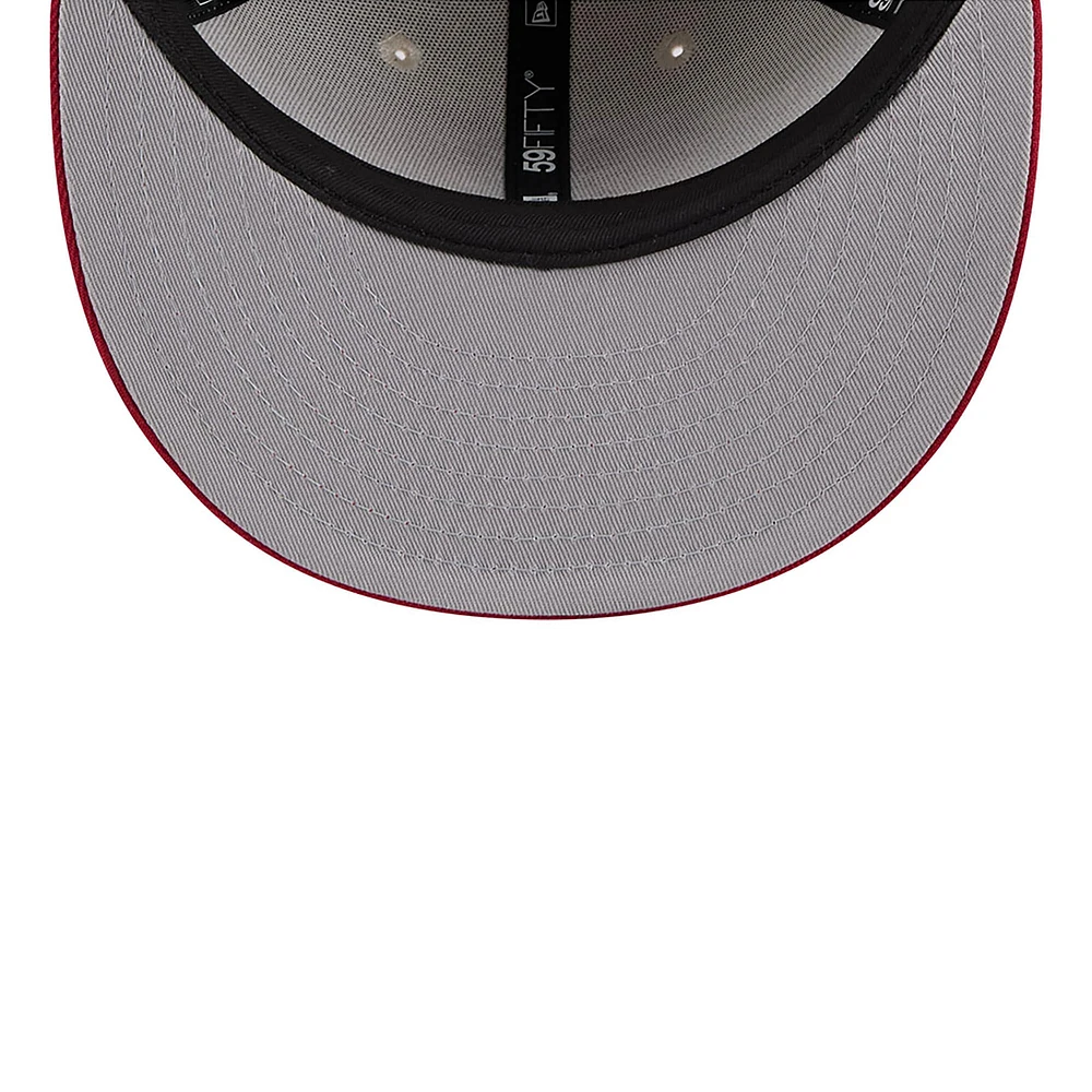 Men's New Era  Khaki/Red Pittsburgh Pirates 2024 Fourth of July Low Profile 59FIFTY Fitted Hat