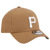 Men's New Era Khaki Pittsburgh Pirates A-Frame 9FORTY Adjustable Hat