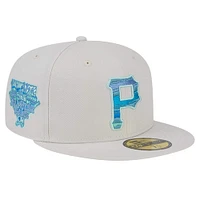 Casquette ajustée 59FIFTY kaki Pittsburgh Pirates Stone Mist New Era pour hommes