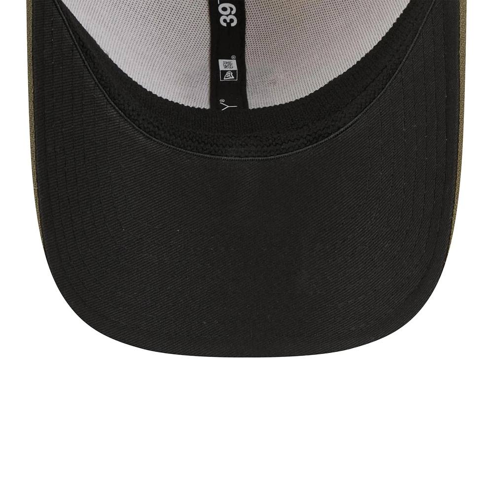 Men's New Era Light Beige/Olive Pittsburgh Pirates 2025 Armed Forces Day 39THIRTY Flex Hat