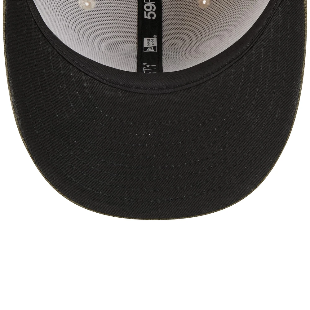 Men's New Era Light Beige/Olive Pittsburgh Pirates 2025 Armed Forces Day 59FIFTY Fitted Hat