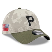 Men's New Era Light Beige/Olive Pittsburgh Pirates 2025 Armed Forces Day 9TWENTY Adjustable Hat