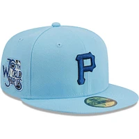 Casquette ajustée 59FIFTY Pittsburgh Pirates New Era bleu clair pour homme