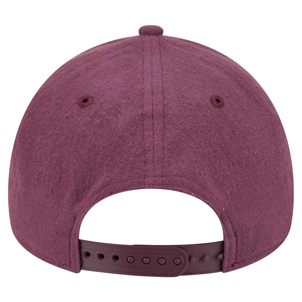 Casquette ajustable 9FORTY en moleskine pour homme New Era des Pirates de Pittsburgh Bordeaux