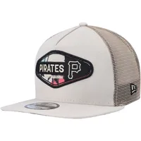 Casquette Snapback 9FIFTY Snapback Pittsburgh Pirates Retro Beachin' Patch pour homme avec cadre en A naturel New Era