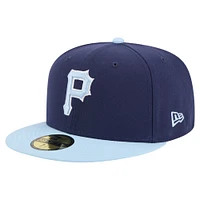Men's New Era Navy/Light Blue Pittsburgh Pirates Color Pack 2-Tone 59FIFTY Fitted Hat