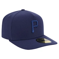 Men's New Era Navy Pittsburgh Pirates Color Pack A-Frame 59FIFTY Fitted Hat