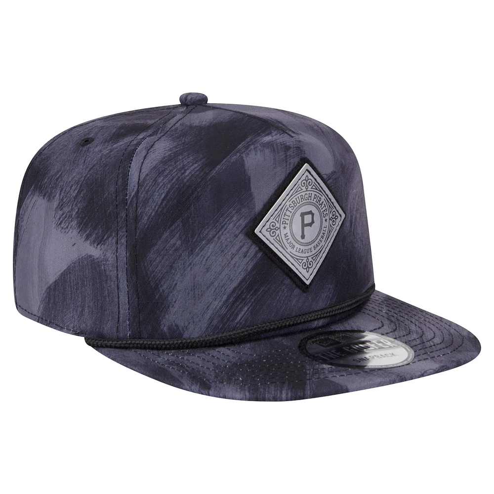 Men's New Era Navy Pittsburgh Pirates Printed Golfer Snapback Hat