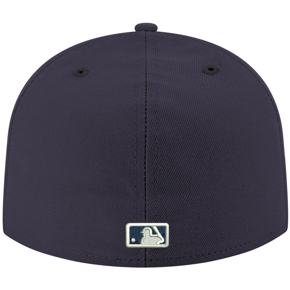 Men's New Era Navy Pittsburgh Pirates White Logo 59FIFTY Fitted Hat