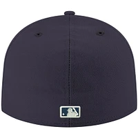 Men's New Era Navy Pittsburgh Pirates White Logo 59FIFTY Fitted Hat