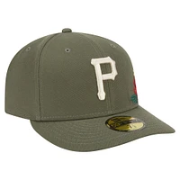 Men's New Era Olive Pittsburgh Pirates Tonal Florals 59FIFTY Fitted Hat