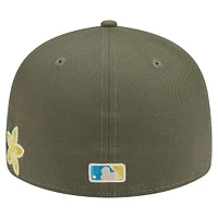 Men's New Era Olive Pittsburgh Pirates Tonal Florals 59FIFTY Fitted Hat