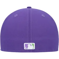 Men's New Era Purple Pittsburgh Pirates Lime Side Patch 59FIFTY Fitted Hat