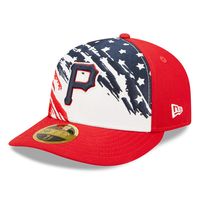 Men's New Era Red Pittsburgh Pirates 2022 4th of July Low Profile 59FIFTY Fitted Hat