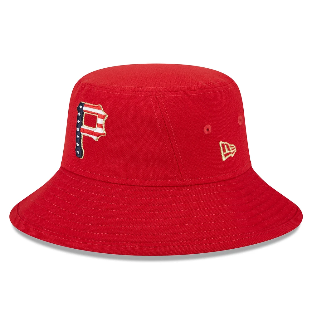 Casquette New Era Pittsburgh Pirates 2023 Fourth of July rouge pour homme