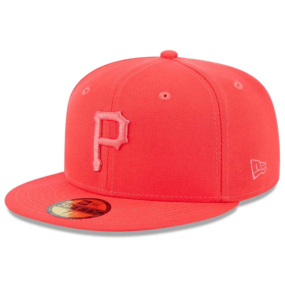 Casquette ajustée New Era Pittsburgh Pirates 2023 Spring Color Basic 59FIFTY pour homme, rouge