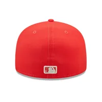 Men's New Era Red Pittsburgh Pirates Lava Highlighter Logo 59FIFTY Fitted Hat