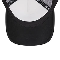 Casquette réglable de camionneur réglable en mousse A-Frame 9FORTY des Pirates de Pittsburgh New Era pour hommes, blanc/noir