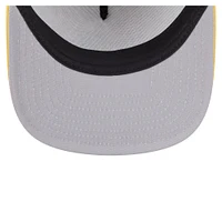 Men's New Era White/Gold Pittsburgh Pirates Retro Script Trucker 9FIFTY Snapback Hat