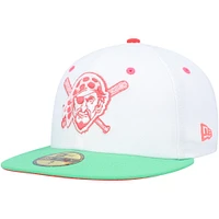 Casquette ajustée 59FIFTY Pittsburgh Pirates Watermelon Lolli New Era pour homme, blanc/vert