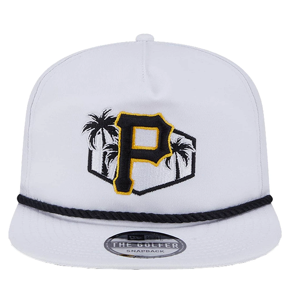 Men's New Era  White Pittsburgh Pirates  Palm Golfer Snapback Hat