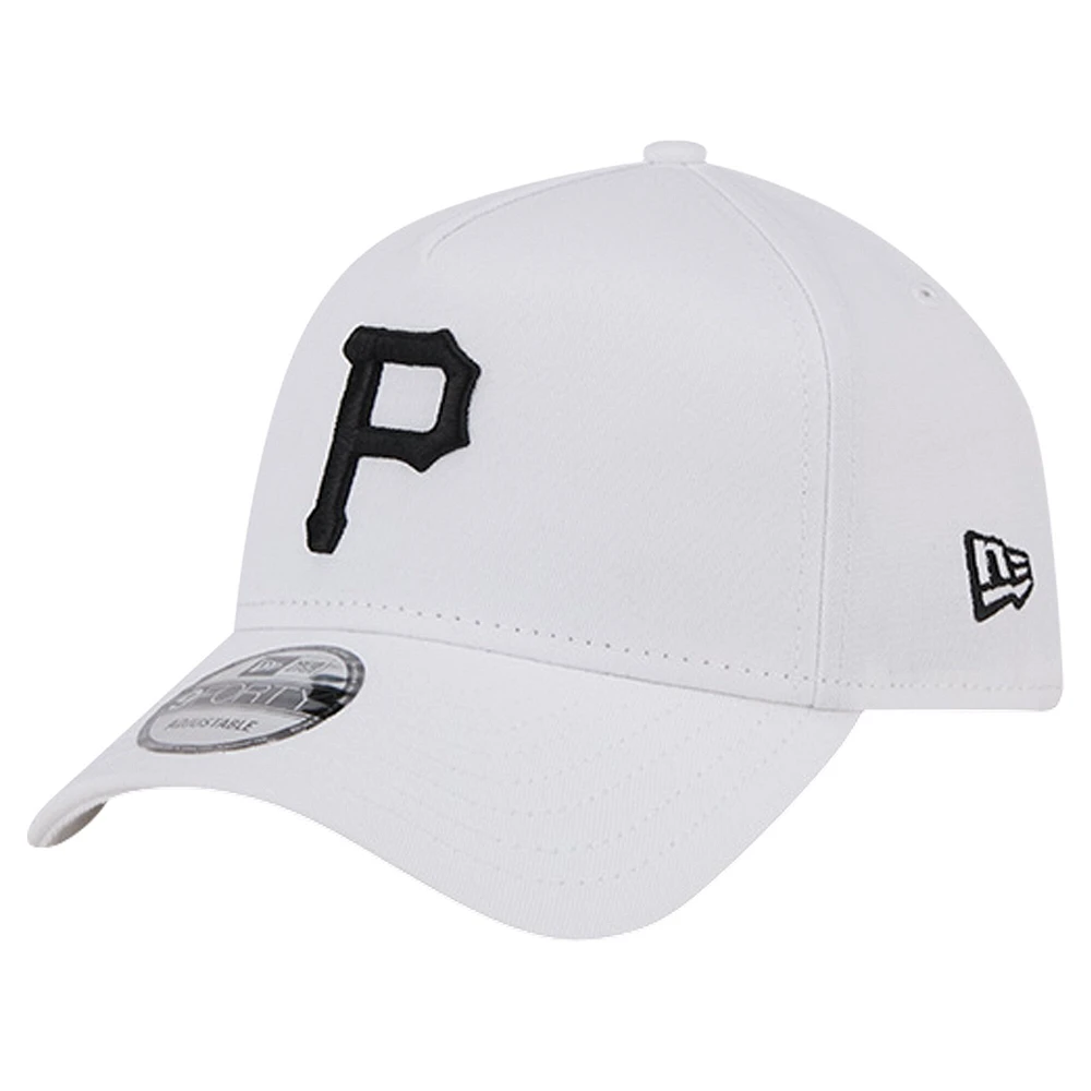 Men's New Era White Pittsburgh Pirates TC A-Frame 9FORTY Adjustable Hat