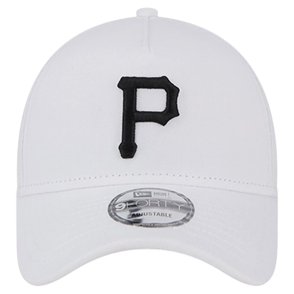 Men's New Era White Pittsburgh Pirates TC A-Frame 9FORTY Adjustable Hat