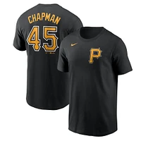 Men's Nike Aroldis Chapman Black Pittsburgh Pirates Fuse Name & Number T-Shirt