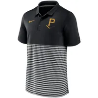 Polo rayé Nike pour homme, noir/gris, Pittsburgh Pirates Home Plate