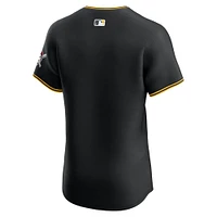 Maillot Nike noir pour homme Pittsburgh Pirates Alternate Vapor Premier Elite Patch