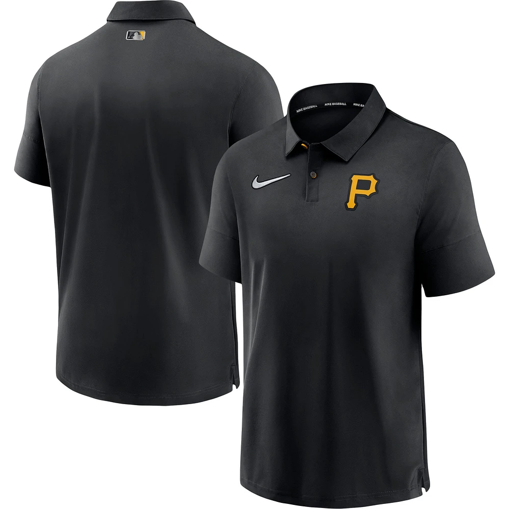 Men's Nike Black Pittsburgh Pirates Authentic Collection Flex Performance Polo