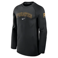 Men's Nike Black Pittsburgh Pirates Authentic Collection Game Time Raglan Performance Long Sleeve T-Shirt