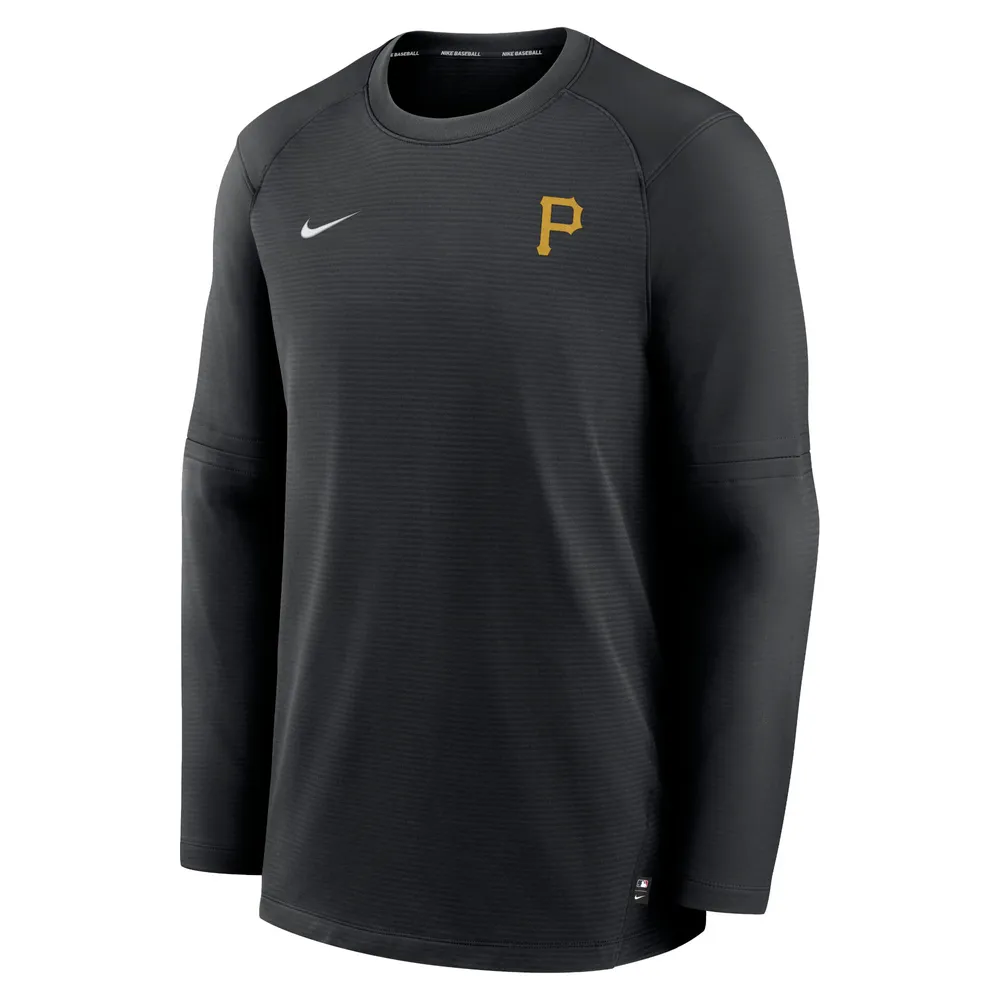 Men's Nike Black Pittsburgh Pirates Authentic Collection Logo Performance Long Sleeve T-Shirt