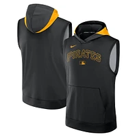 Men's Nike Black Pittsburgh Pirates Authentic Collection Performance Sleeveless Pullover Hoodie