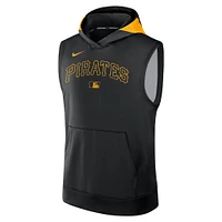 Men's Nike Black Pittsburgh Pirates Authentic Collection Performance Sleeveless Pullover Hoodie