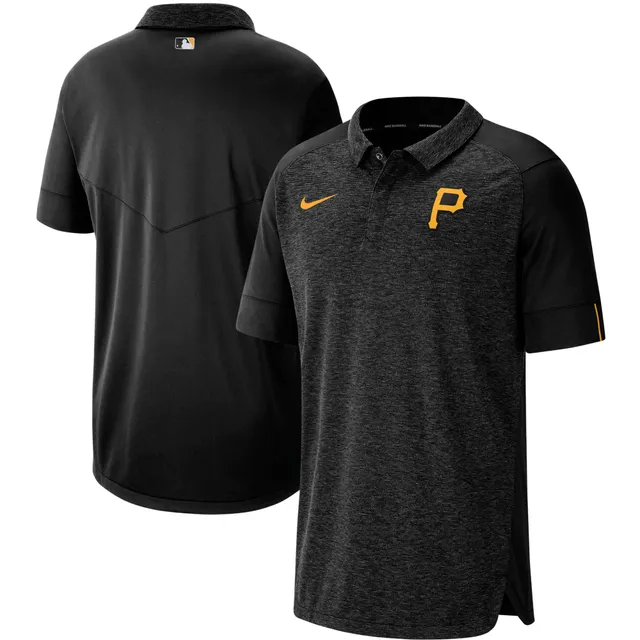 Men's Nike Black Pittsburgh Pirates Authentic Collection Logo Performance Long Sleeve T-Shirt