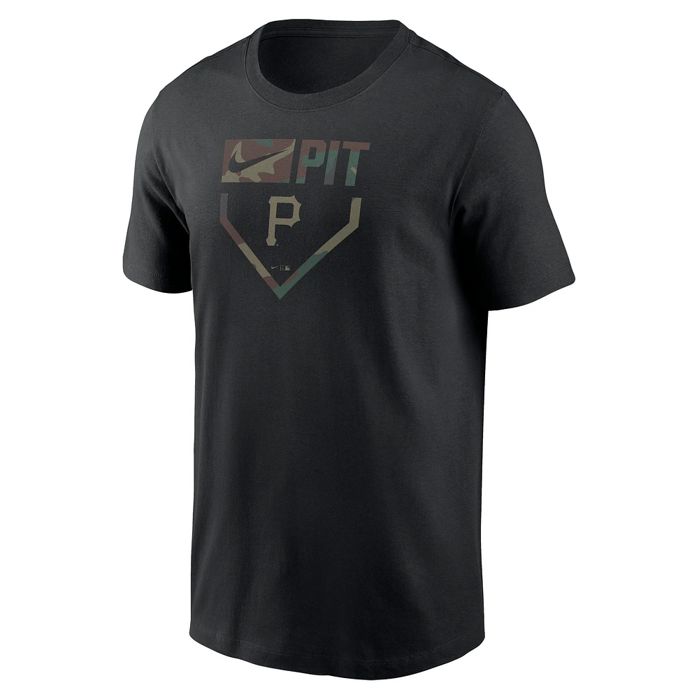 Men's Nike Black Pittsburgh Pirates Camo T-Shirt