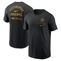 T-shirt double Nike Pittsburgh Pirates City Connect pour homme, noir