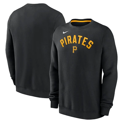 Sweat-shirt à enfiler en polaire classique Nike Pittsburgh Pirates pour homme, noir, performance