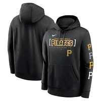 Men's Nike Black Pittsburgh Pirates Club Stack Pullover Hoodie