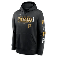 Sweat à capuche Nike Pittsburgh Pirates Club Stack pour homme, noir