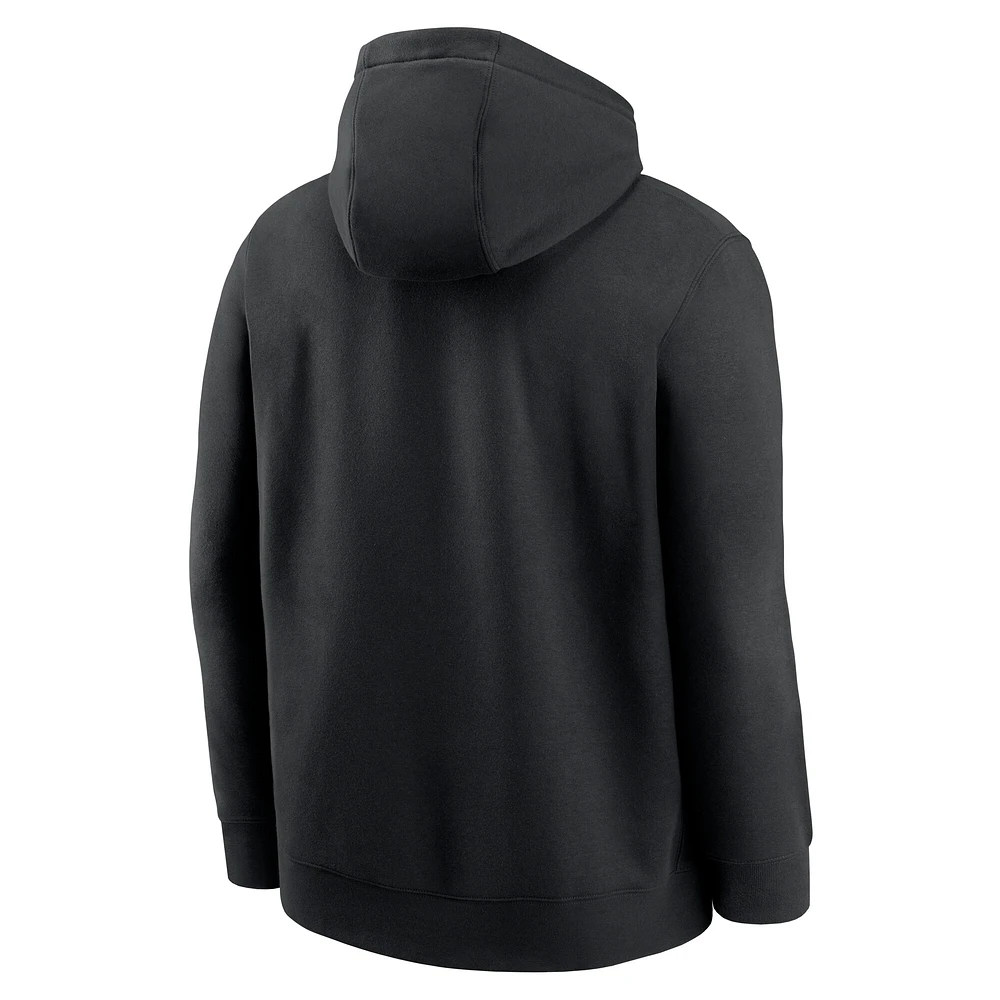 Men's Nike Black Pittsburgh Pirates Cooperstown Collection Logo Club Pullover Hoodie
