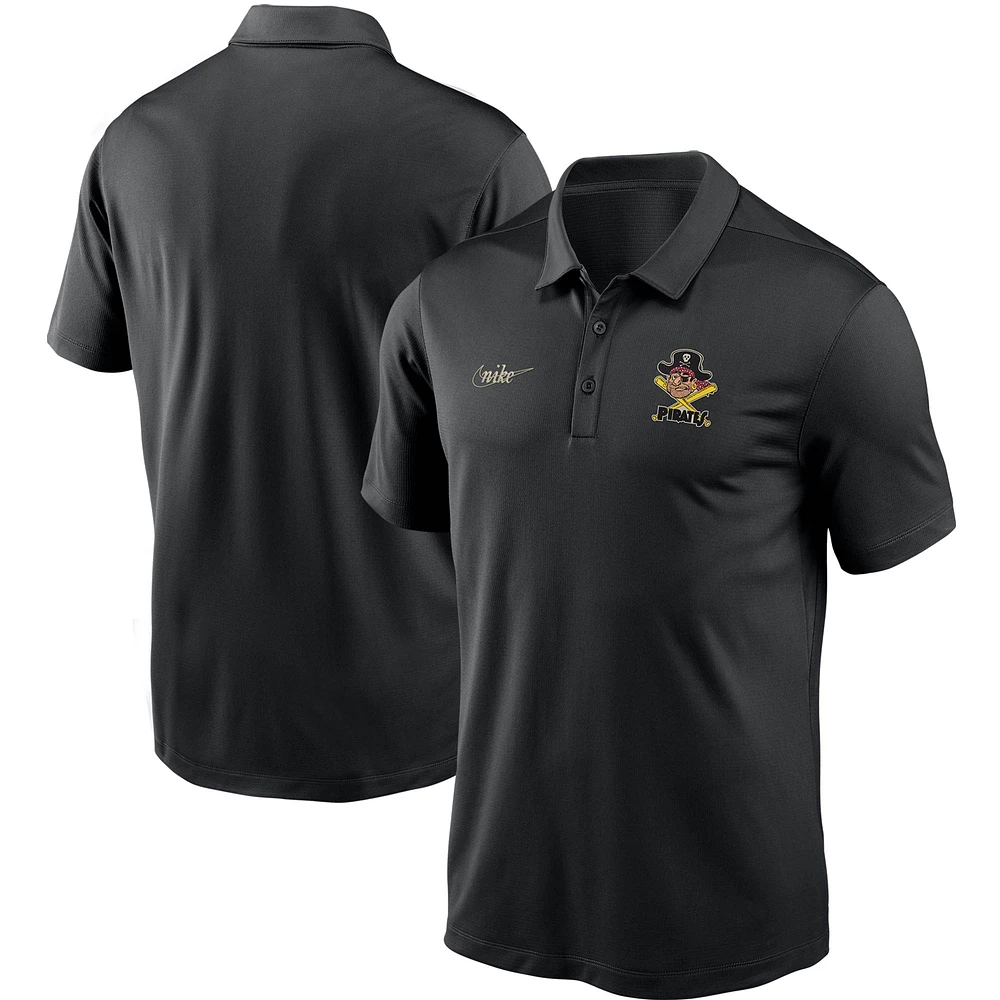 Polo Nike Pittsburgh Pirates Cooperstown Collection Logo Franchise Performance pour homme - Noir