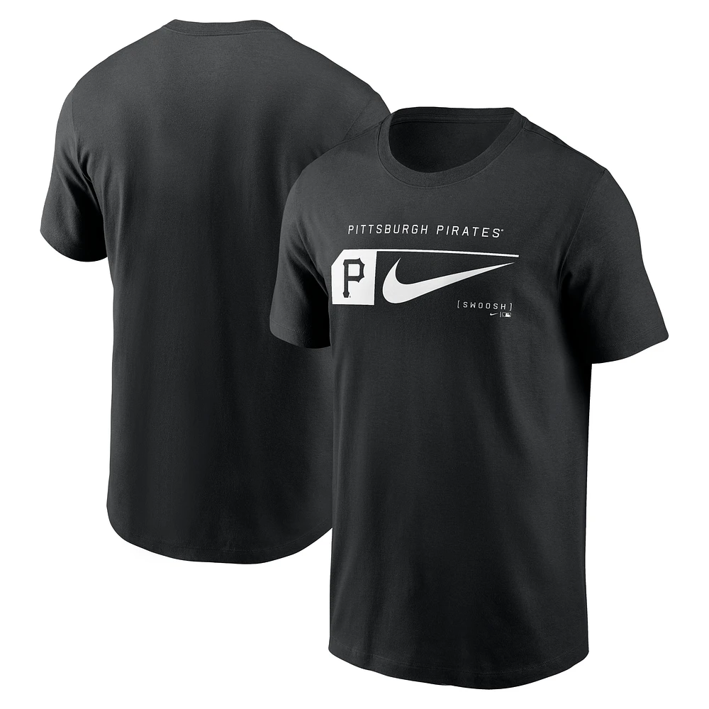 T-shirt Nike noir Pittsburgh Pirates Fashion Graphic Swoosh pour homme